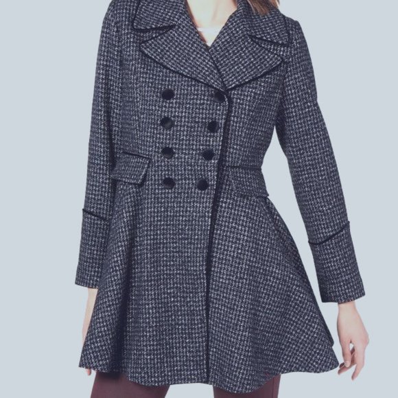 guess houndstooth coat
